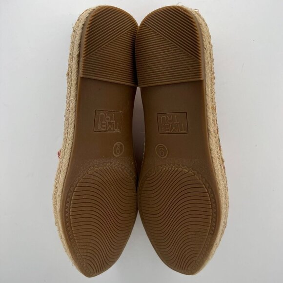 Time And Tru Womens 0889487984542 Canvas Striped Slip-On Size 9 Espadrille - Picture 8 of 10